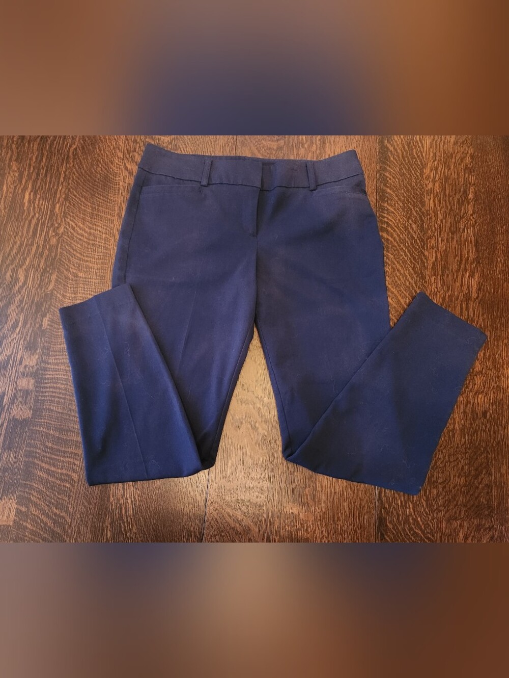 New York & Co. Dark Blue Slacks Trousers Straight Cut Size 12 Average EUC $16